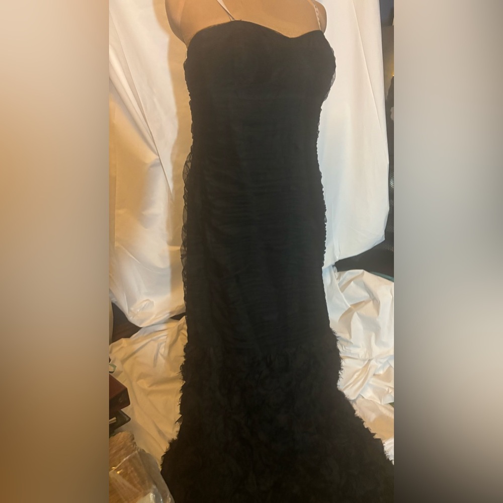JS Collections Black Strapless Mermaid Dress
